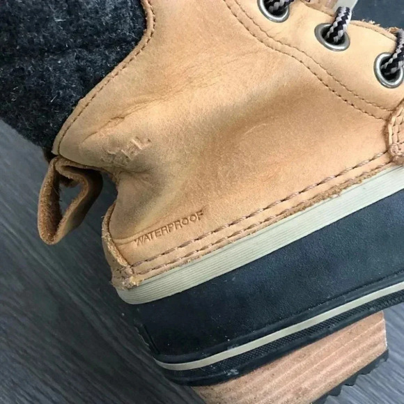 Sorel Slimpack II Lace Up Waterproof Duck Boots Black/Kettle: 6.5 - Picture 12 of 14